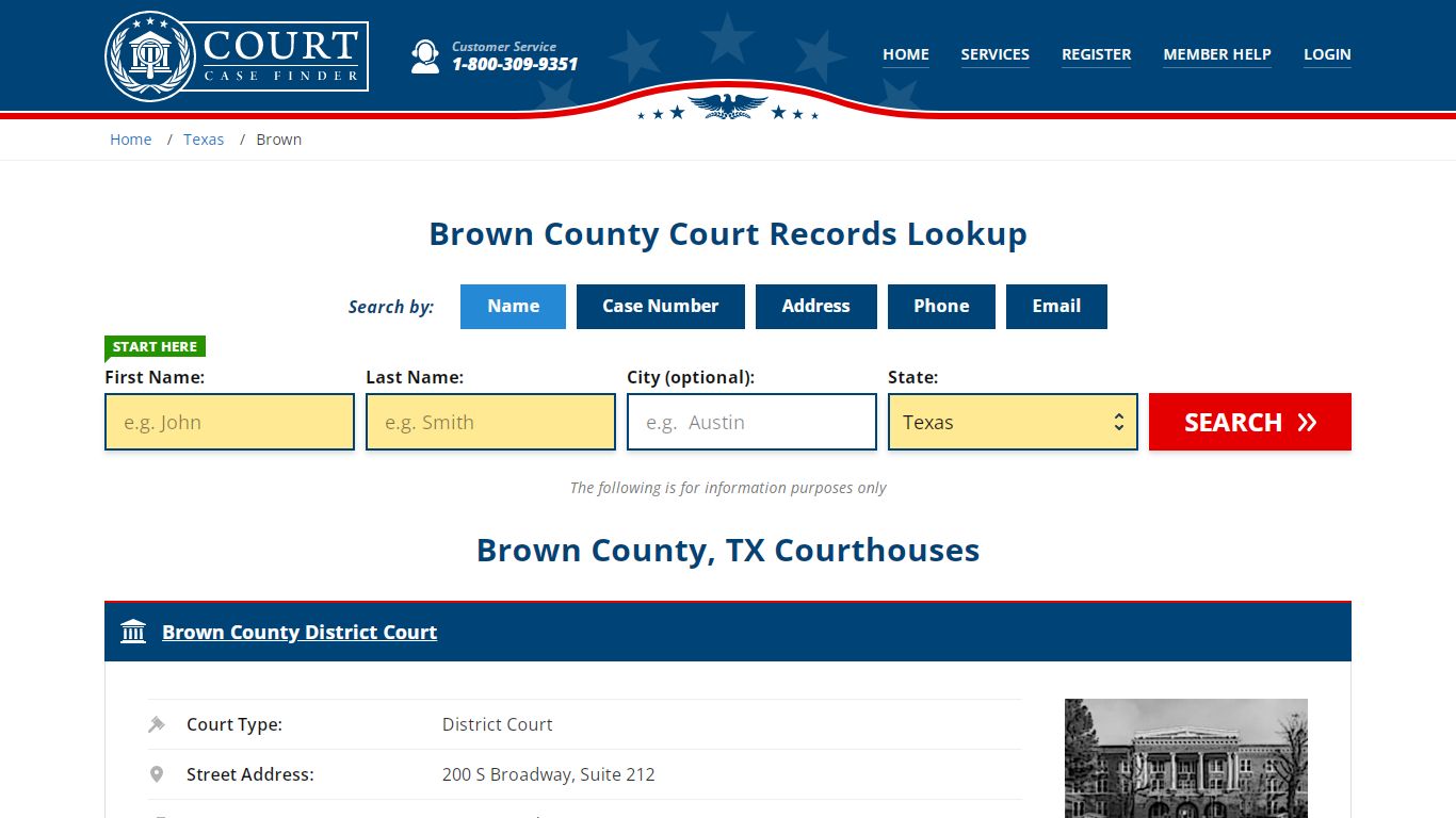 Brown County Court Records | TX Case Lookup - CourtCaseFinder.com